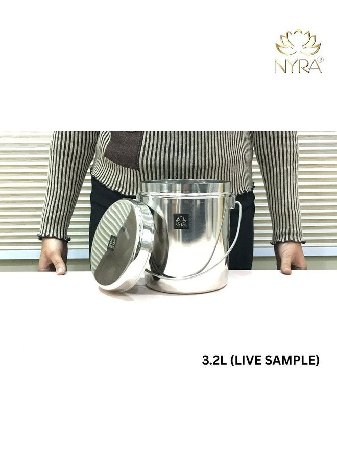 Nyra Kitchenware وعاء حليب من الفولاذ المقاوم للصدأ من نيرا - آمن للغسل في غسالة الصحون - Image 3